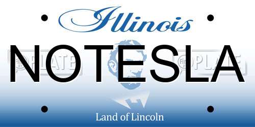 NOTESLA Illinois License Plate
