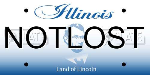 NOTLOST Illinois License Plate