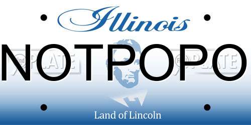 NOTPOPO Illinois License Plate