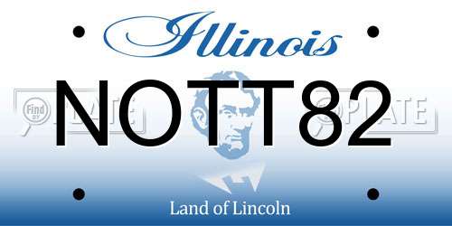 NOTT82 Illinois License Plate
