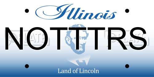NOTTTRS Illinois License Plate