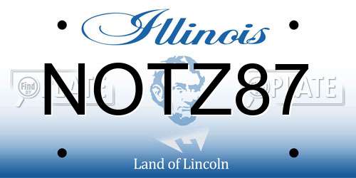 NOTZ87 Illinois License Plate