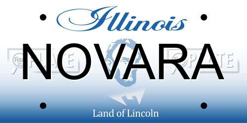 NOVARA Illinois License Plate