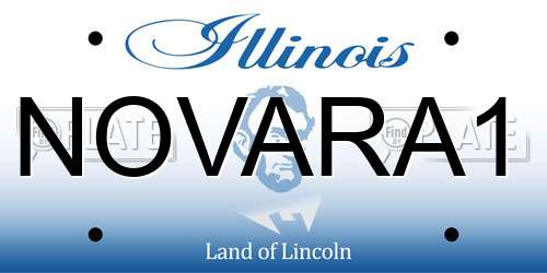 NOVARA1 Illinois License Plate