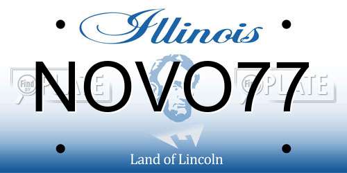 NOVO77 Illinois License Plate