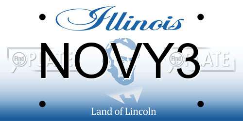 NOVY3 Illinois License Plate
