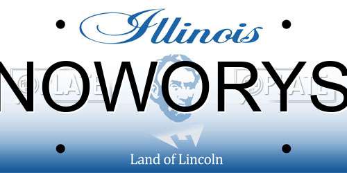 NOWORYS Illinois License Plate
