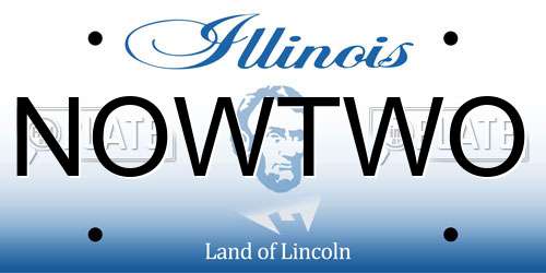 NOWTWO Illinois License Plate