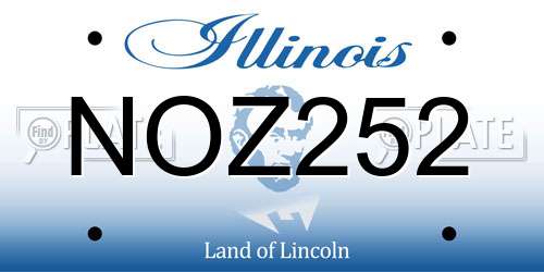 NOZ252 Illinois License Plate