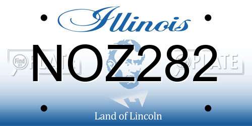 NOZ282 Illinois License Plate