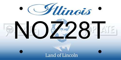 NOZ28T Illinois License Plate