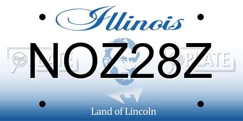 NOZ28Z Illinois License Plate