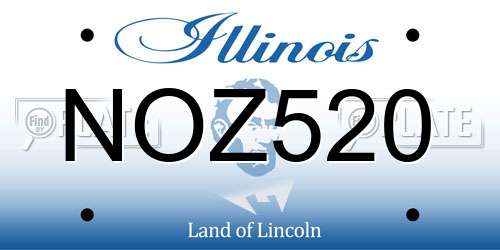 NOZ520 Illinois License Plate