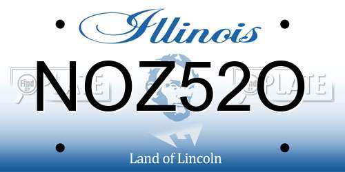 NOZ52O Illinois License Plate