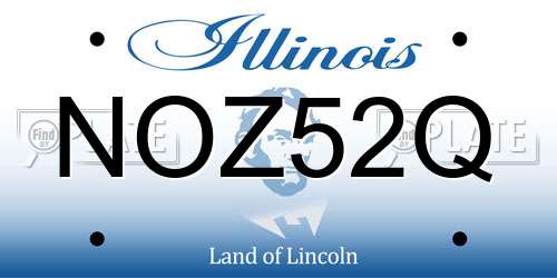 NOZ52Q Illinois License Plate