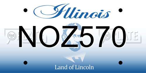 NOZ570 Illinois License Plate