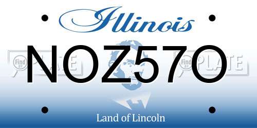 NOZ57O Illinois License Plate