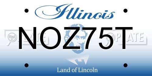 NOZ75T Illinois License Plate