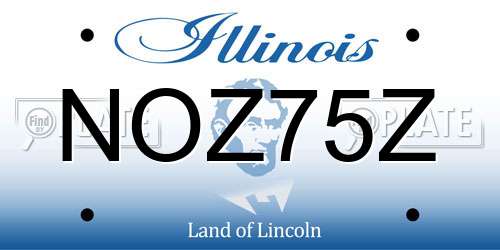 NOZ75Z Illinois License Plate