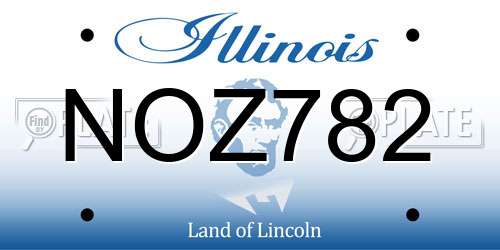 NOZ782 Illinois License Plate
