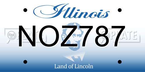 NOZ787 Illinois License Plate
