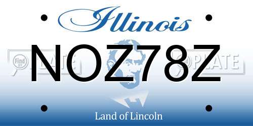 NOZ78Z Illinois License Plate