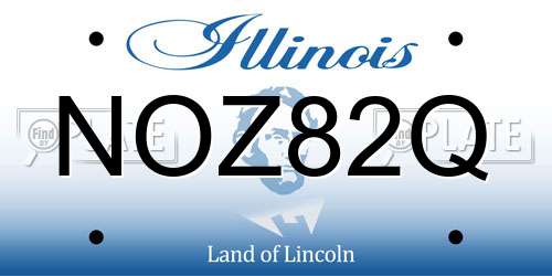 NOZ82Q Illinois License Plate