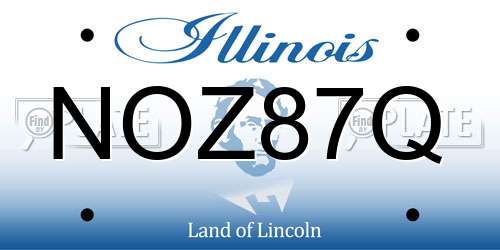 NOZ87Q Illinois License Plate