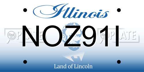 NOZ91I Illinois License Plate