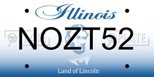 NOZT52 Illinois License Plate