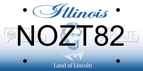NOZT82 Illinois License Plate
