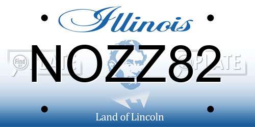 NOZZ82 Illinois License Plate