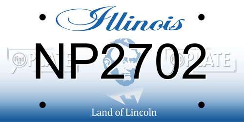 NP2702 Illinois License Plate