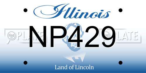 NP429 Illinois License Plate