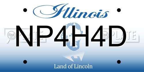NP4H4D Illinois License Plate