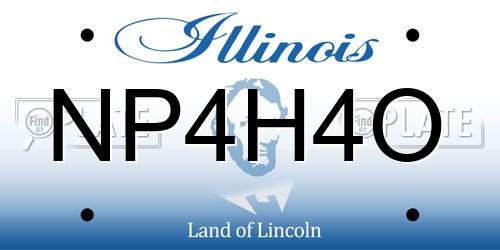 NP4H4O Illinois License Plate