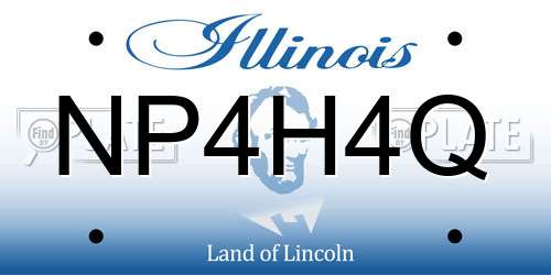 NP4H4Q Illinois License Plate
