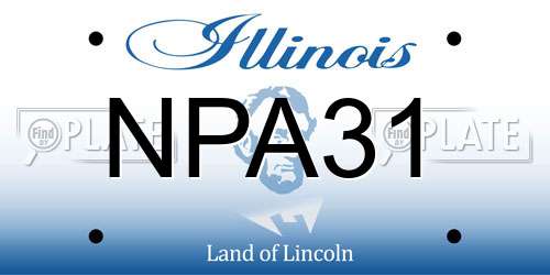 NPA31 Illinois License Plate