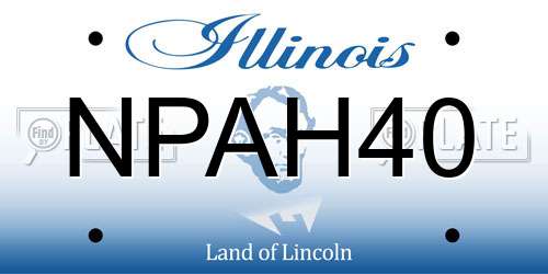 NPAH40 Illinois License Plate