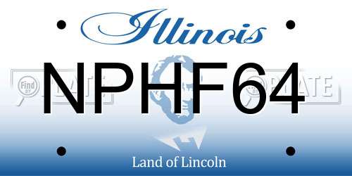 NPHF64 Illinois License Plate