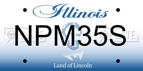 NPM35S Illinois License Plate