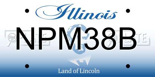 NPM38B Illinois License Plate