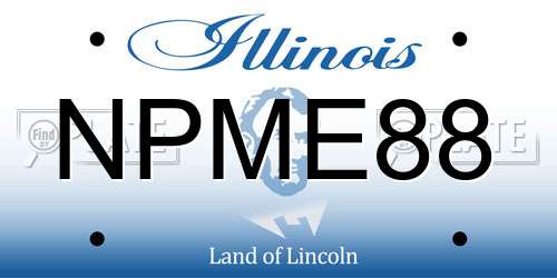 NPME88 Illinois License Plate