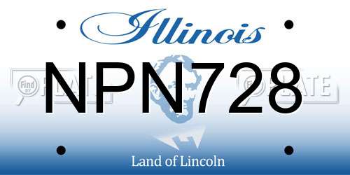 NPN728 Illinois License Plate