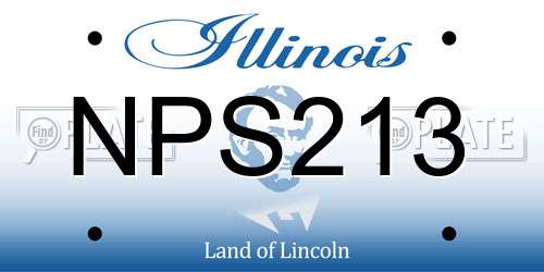 NPS213 Illinois License Plate