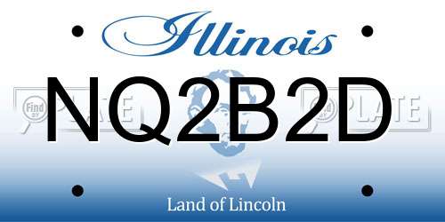 NQ2B2D Illinois License Plate