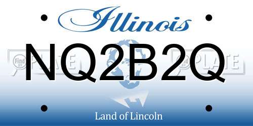 NQ2B2Q Illinois License Plate