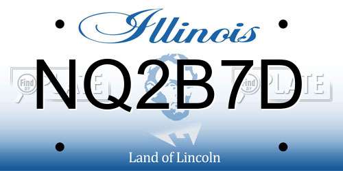 NQ2B7D Illinois License Plate