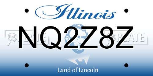 NQ2Z8Z Illinois License Plate