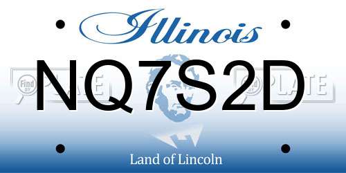 NQ7S2D Illinois License Plate